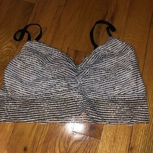 Black and white PINK bralette